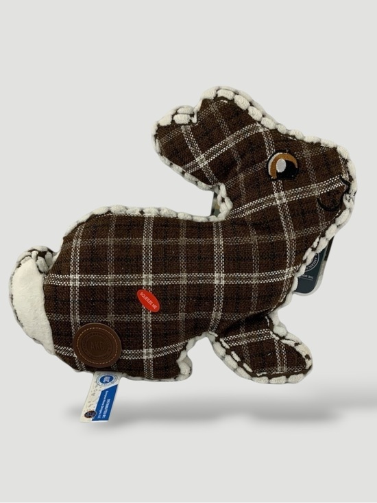 European Home Designs Other - Dog Toss Toy European Home Burlap Bunny Brown White Country Plaid